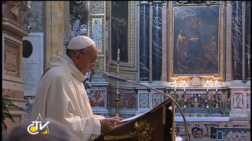 Lìomelia di Papa Francesco durante la S. Messa celebrata per l'apertura del Capitolo degli Agostiniani
