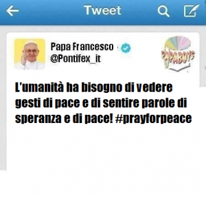 Terzo tweet di oggi dall'account @Pontifex_it