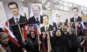 Manifestazione in Siria a favore di Hassad.