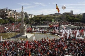 Demonstration against Spanish goverment austerity measures