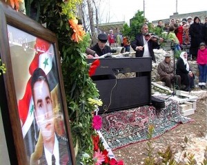 Funerali del pilota militare siriano.