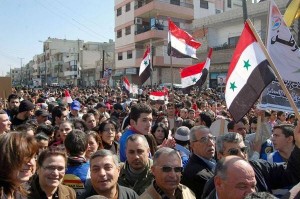 Homs (nei quartieri di Zahra e al-Arman) e Hassaké, manifestazione a favore dell'Esercito Siriano. 