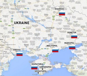 L'Europa e gli USA hanno soffiato sul fuoco in Ucraina, e ora queste città hanno issato la bandiera russa. 