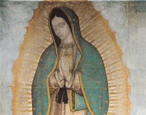 L'immagine della Madonna di Guadalupe. 