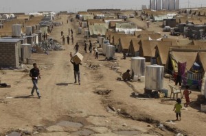 Campo profughi per sfollati siriani. 
