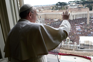 Pope Francis Gives His First Angelus Blessing To The Faithful