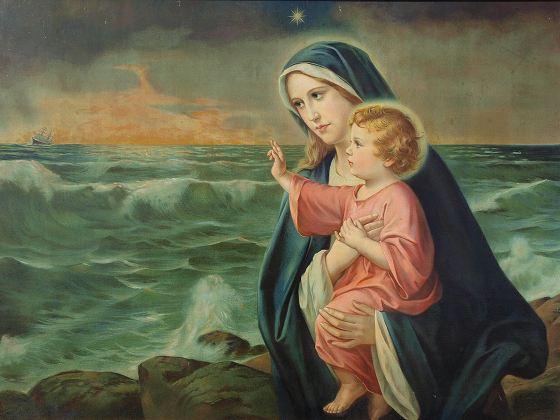 Immagine di Maria, madonna del mare, venerata nella Chiesa (1)