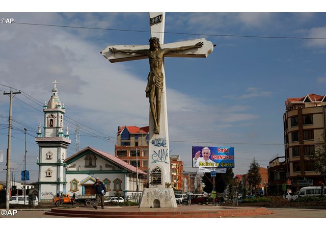 La città di El Alto, a 4 mila metri di altezza, dove il Papa arriverà l'8 luglio - AP