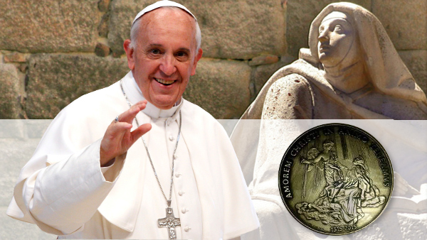 Nella medaglia pontificia l’immagine di Teresa d’Avila