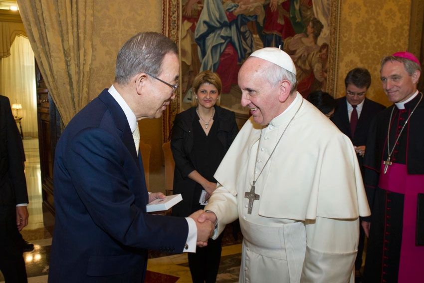 Ban Ki-moon alla Radio Vaticana: all'Onu aspettiamo le parole del Papa