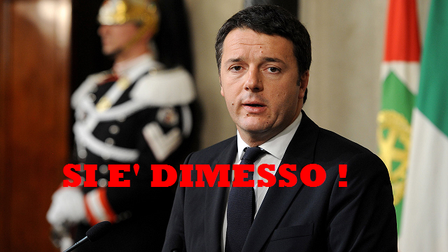 Risultati immagini per Renzi si dimette