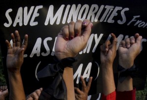 Manifestazione a favore delle minoranze in Pakistan.