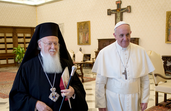 Papa Francesco con il Patriarca ortodosso Bartolomeo