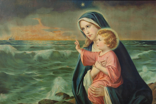 Immagine di Maria, madonna del mare, venerata nella Chiesa