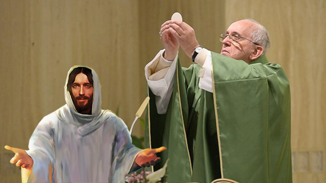 Risultati immagini per immagine del papa francesco con gesu