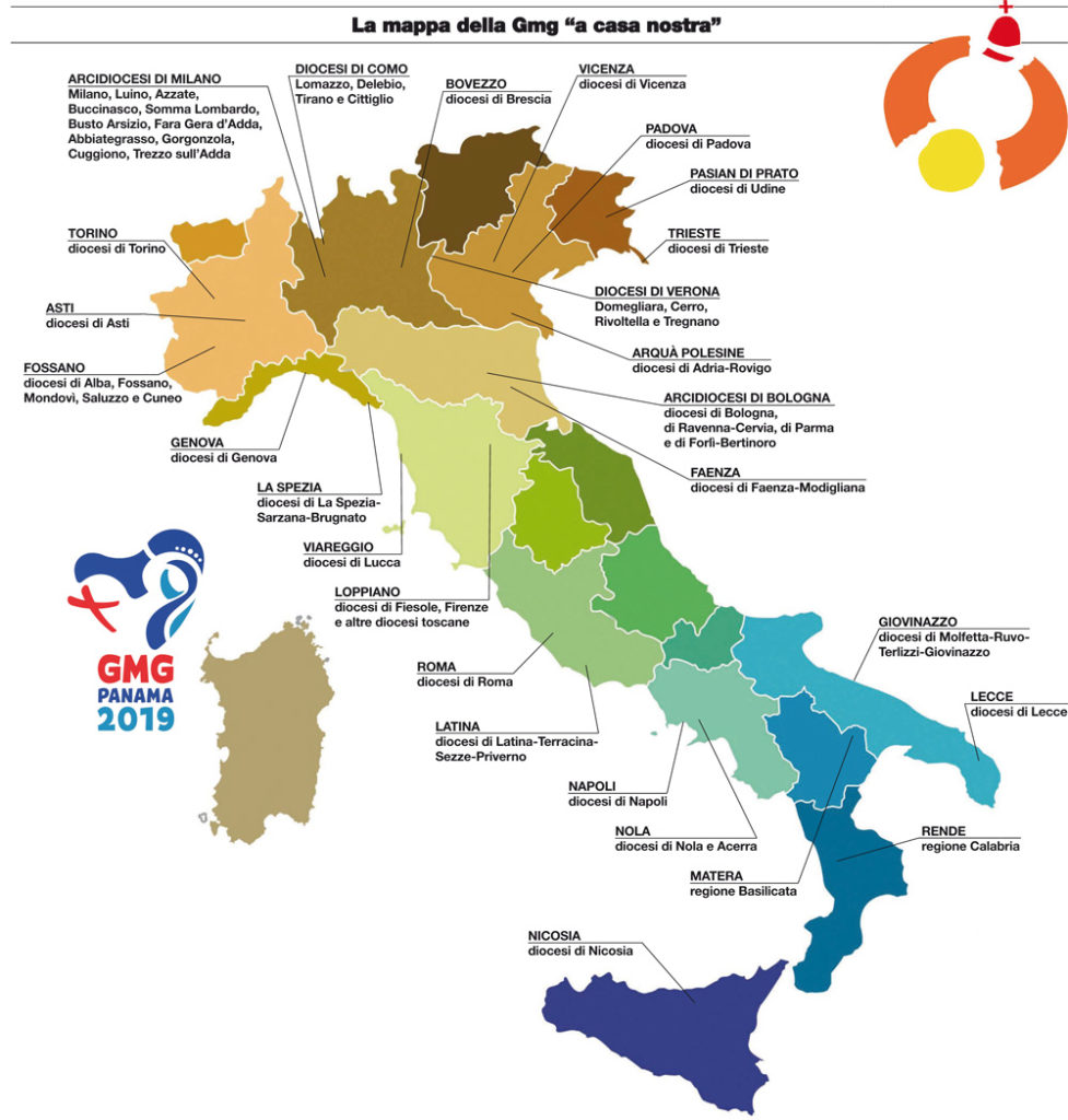 La mappa degli eventi nelle diocesi italiane
