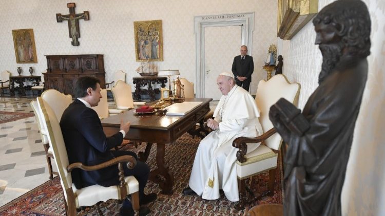 Papa Francesco e il Premier Conte