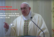 Santa Messa di Papa Francesco LIVE TV da Casa S. Marta. VENERDI' 1 MAGGIO 2020 h. 07.00
