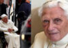 Benedetto XVI (Collage La Repubblica - Secolo d'Italia)