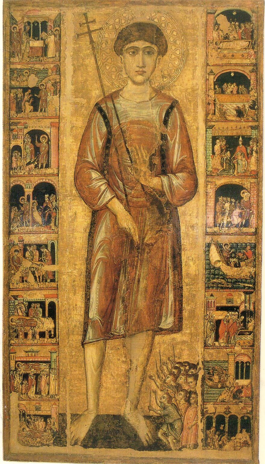 Saint Nicolas le Pèlerin (1075-1094) change l’eau en vin S.Nicola.Pell_-878x1536