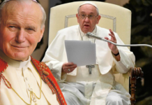Papa Francesco ricorda Giovanni Paolo II (Vatican Media)