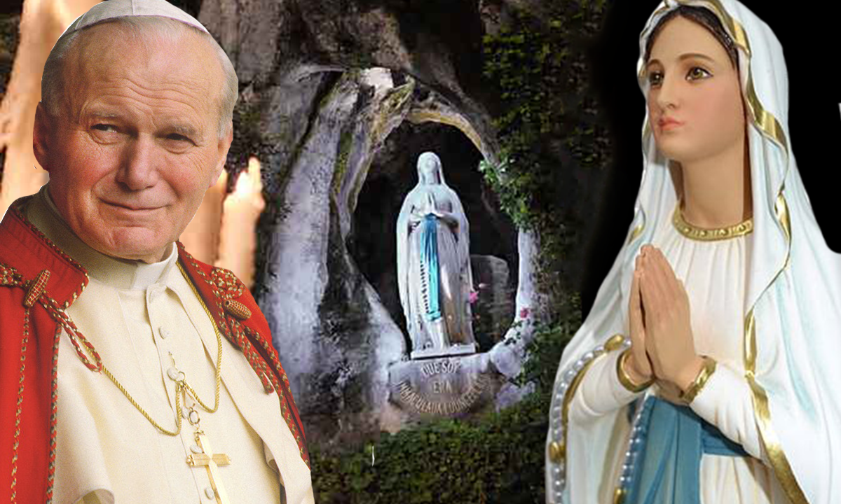 Invoca la Madonna di Lourdes con Giovanni Paolo II